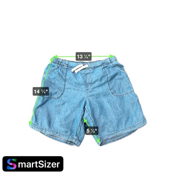 Wonder Nation Boys 14 16 Chambray Drawstring Shorts XL Cotton Blend - Picture 9 of 9